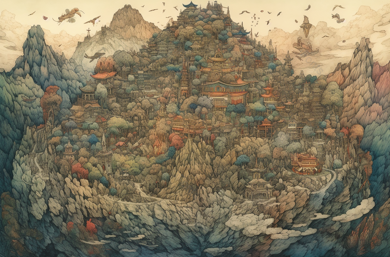 青绿山水自然风景水墨画,插画/手绘图,插画/手绘图库,插画/手绘图下载,插画/手绘